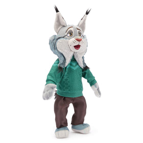 Pawbert Lynxley plush emphasizing its soft fur for cozy hugs.