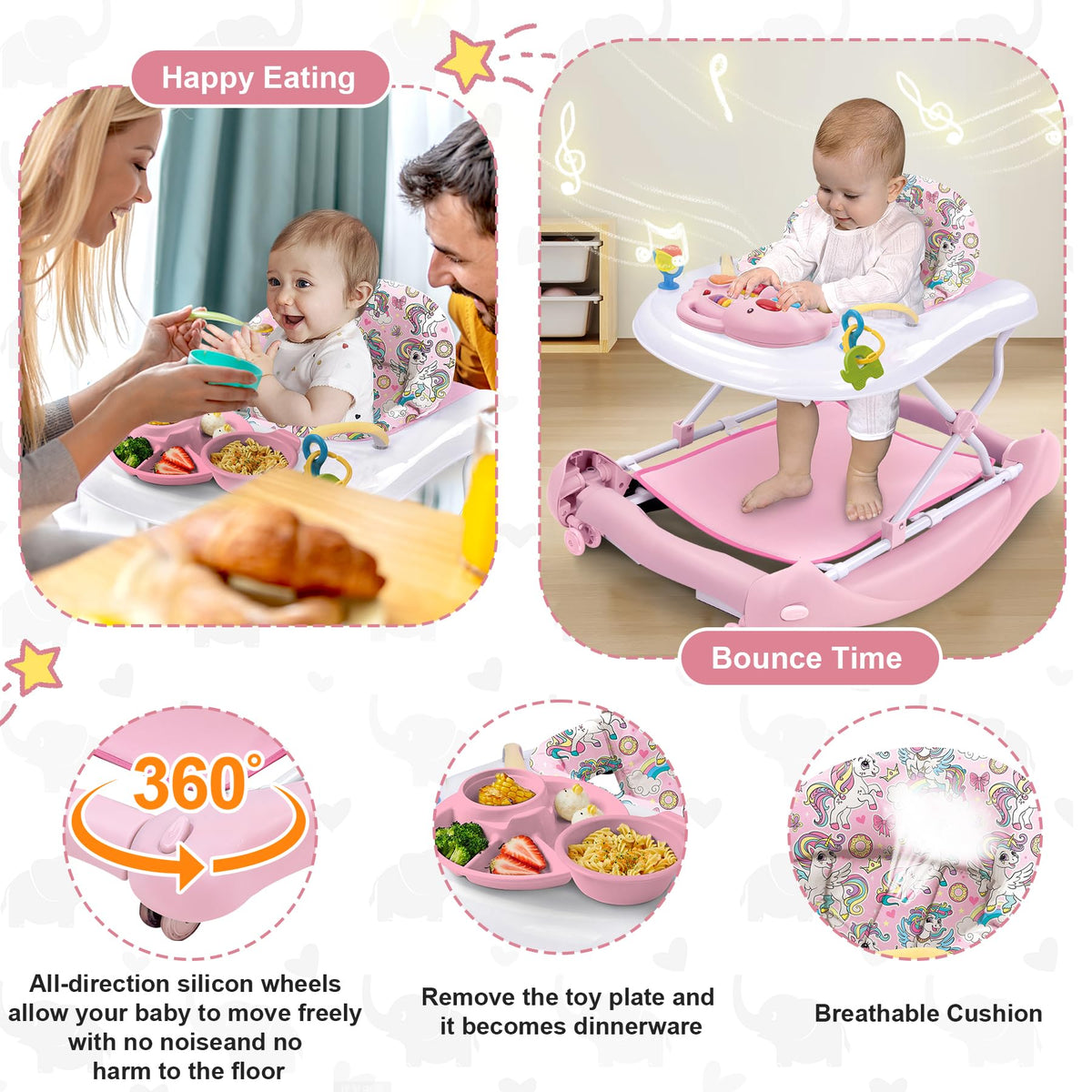 Pawtong activity center with toys stimulates senses during playtime.