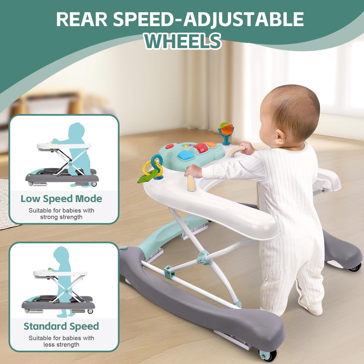 Pawtong push walker mode assists independent mobility and exploration.