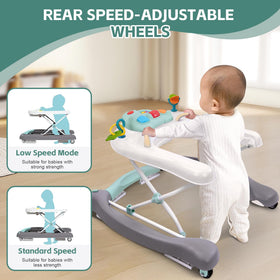 Pawtong push walker mode assists independent mobility and exploration.