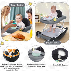 Compact folded Pawtong walker saves space for small rooms and trips