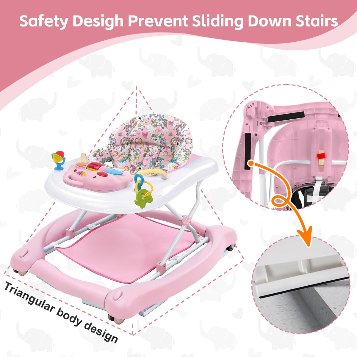 Pawtong pink seat cover provides breathable comfort during play.