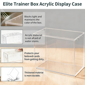 Paxato booster box acrylic case display showcases booster collection with clean presentation.