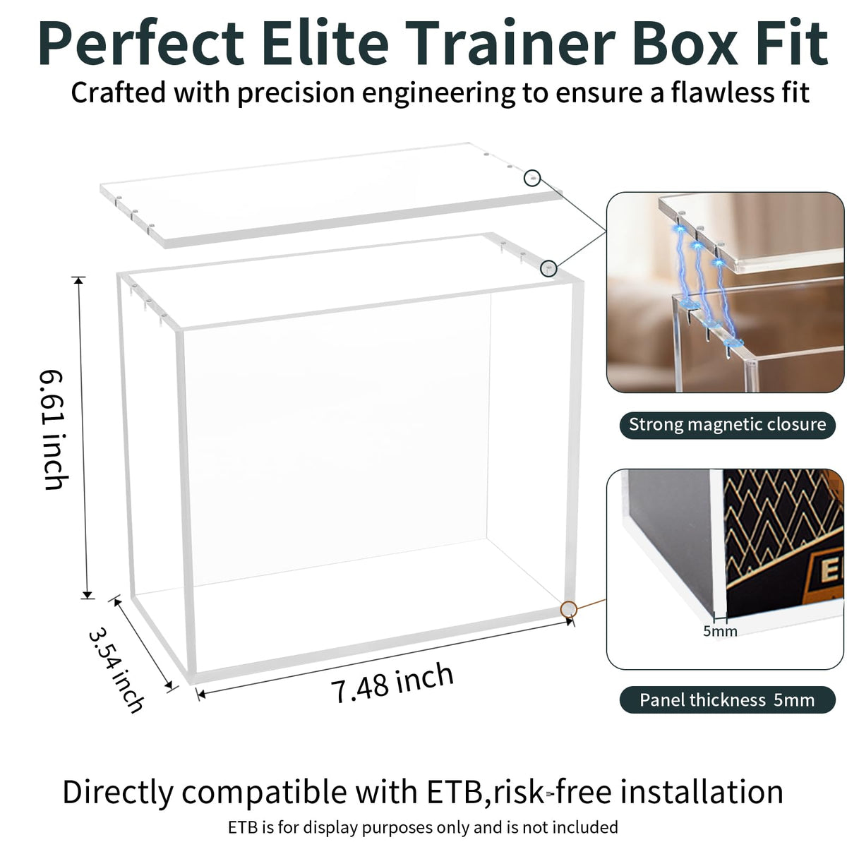 Paxato ETB protector case magnetic-closure shows secure, easy access to your collection.