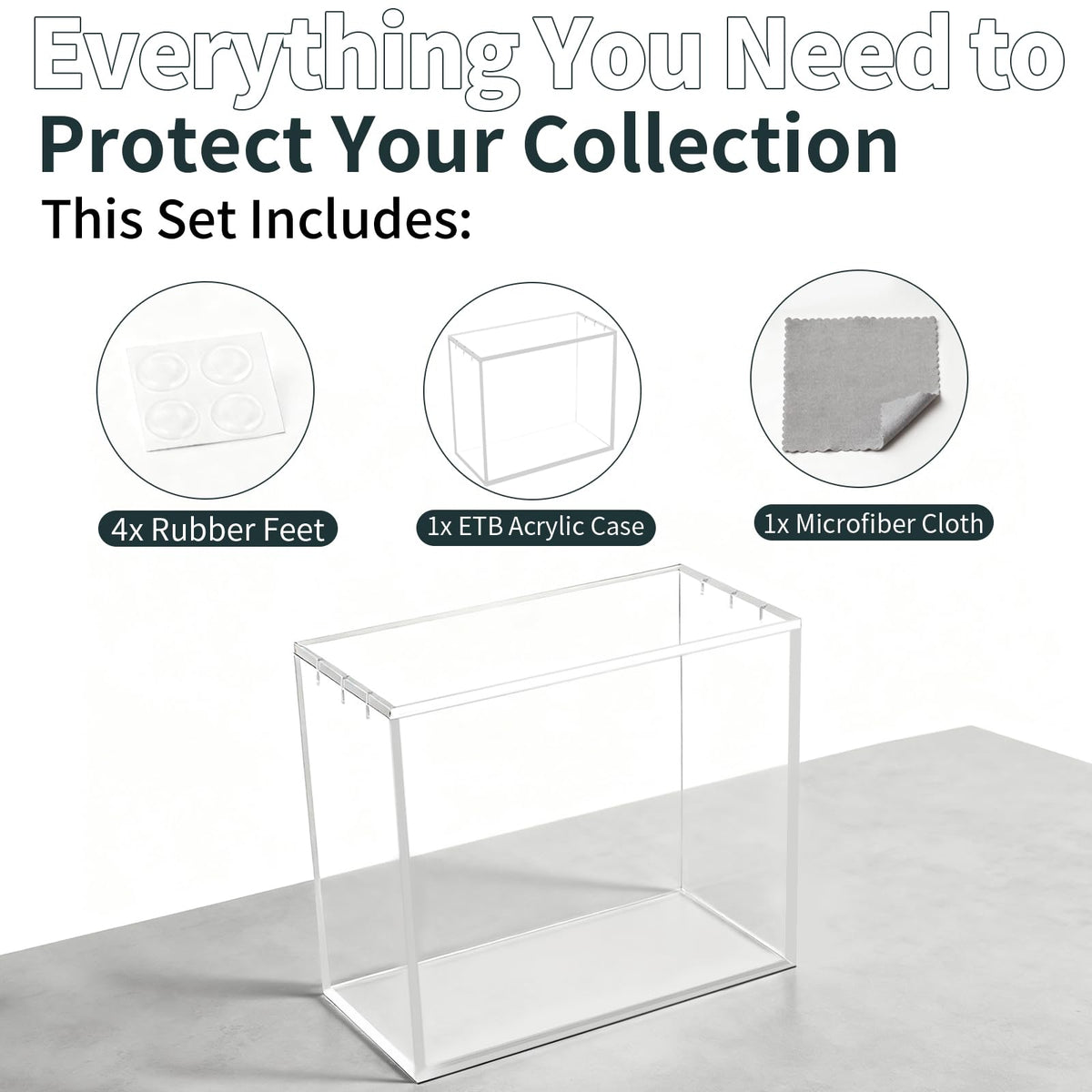 Paxato ETB protector case non-slip-feet prevents sliding on shelves.