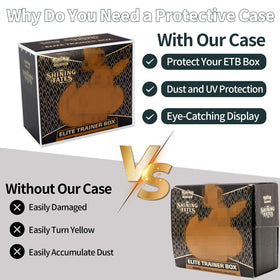 Paxato ETB protector case thickened acrylic emphasizes sturdy protection with clear visibility.