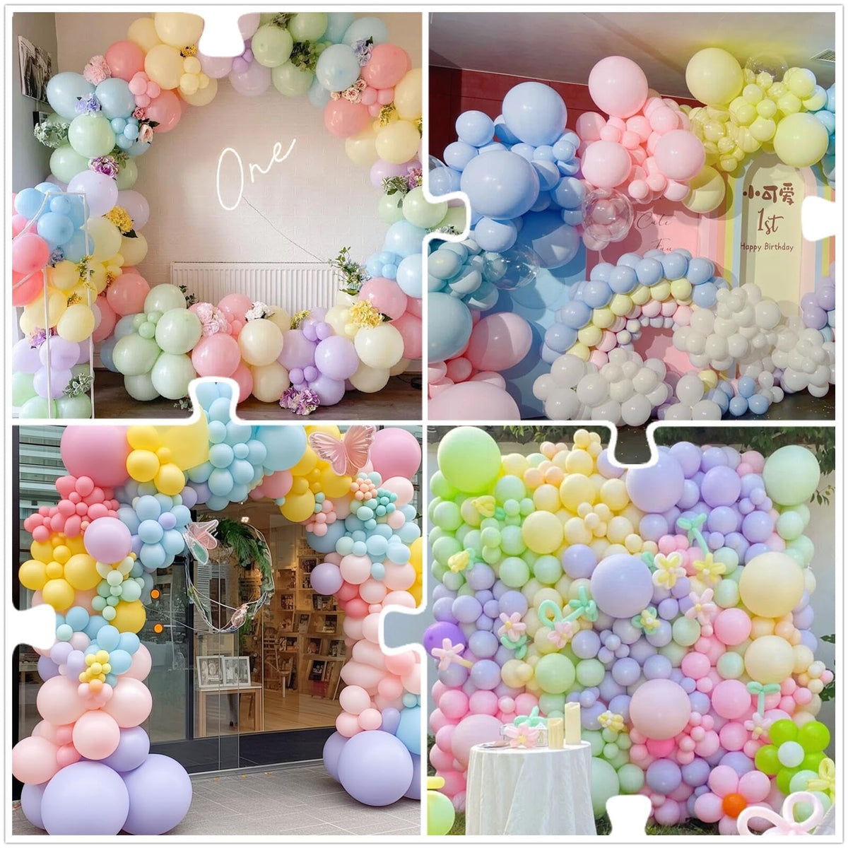 PAXILE balloon glue points secure garland shapes smoothly.