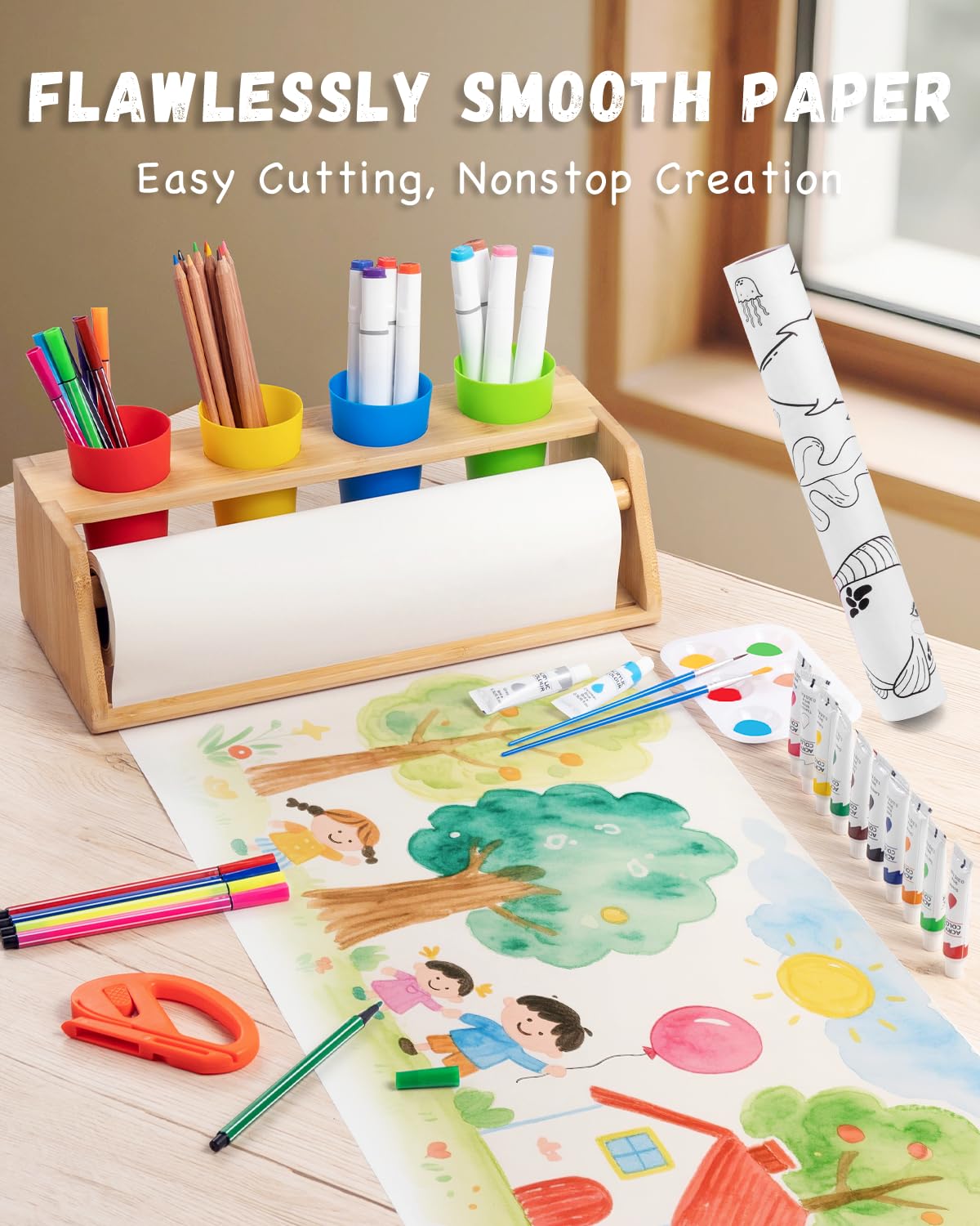 Payarma bamboo tabletop easel highlighting durable kid-friendly design