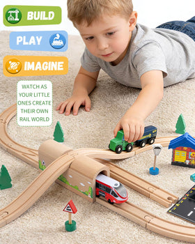 Payarma durable wooden tracks provide safe, long-lasting playtime.