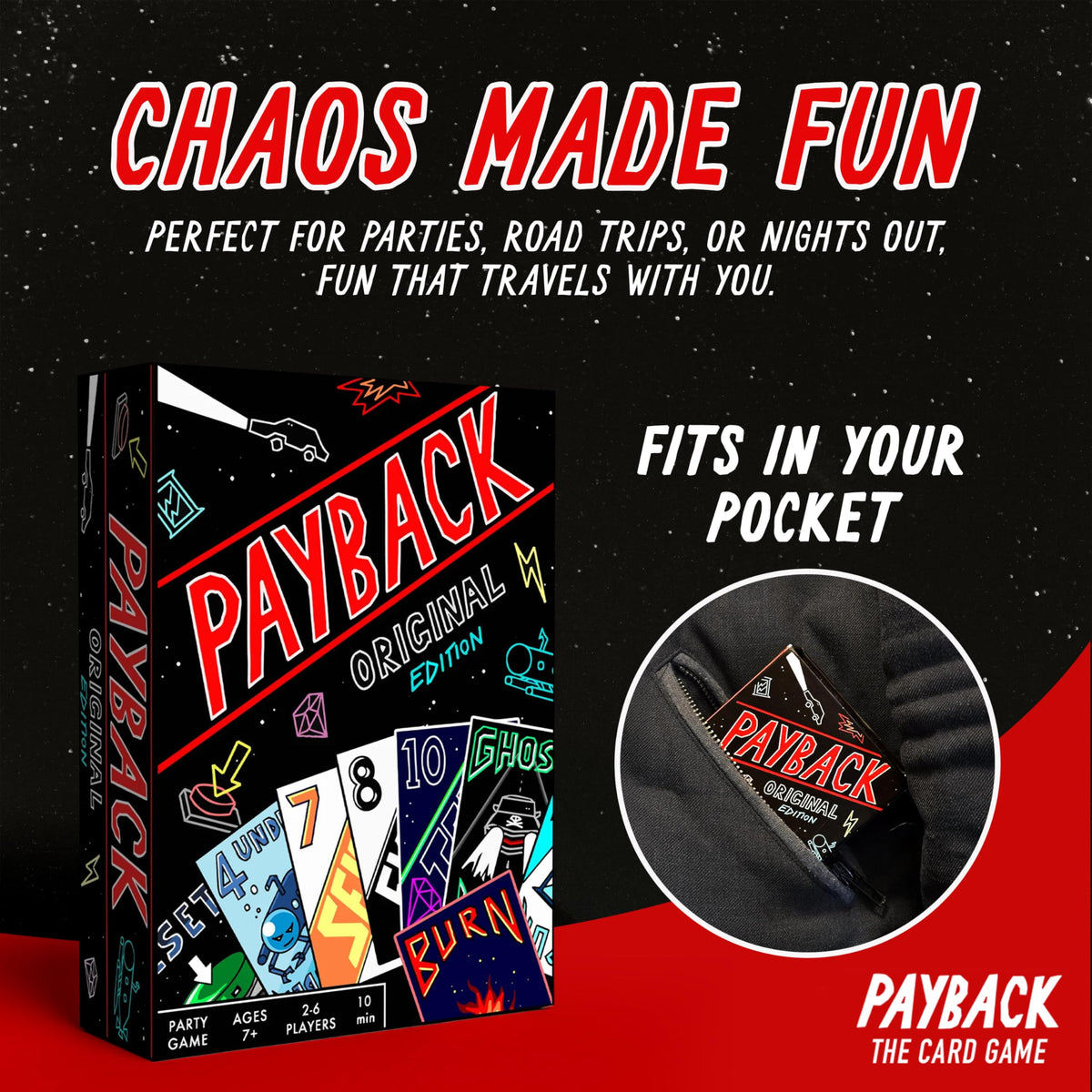PAYBACK Original Edition compact travel design fits pockets and trips.