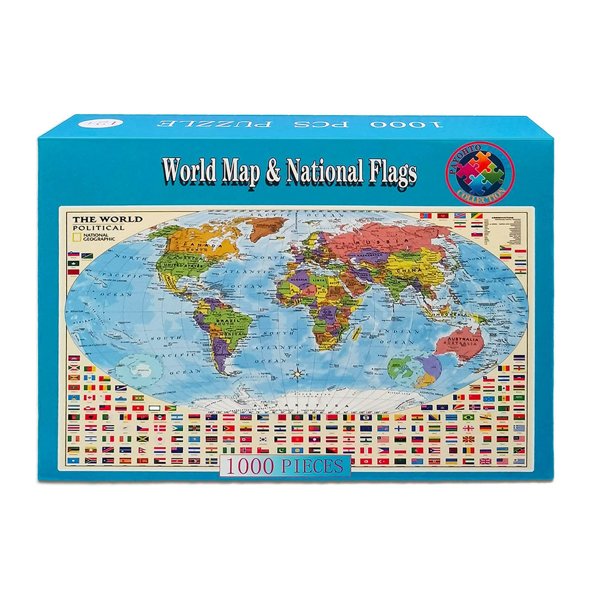 PAYOHTO world map poster included, A2 size for reference and study.