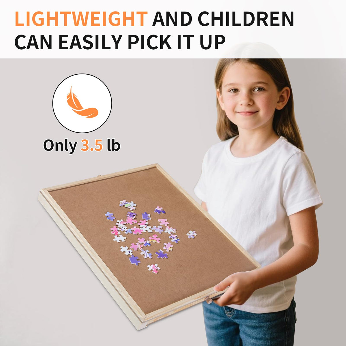 PAZIONMI small puzzle board compact size fits on desks or couches.