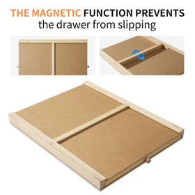 PAZIONMI small puzzle board magnetic closure keeps drawers secure during transport.