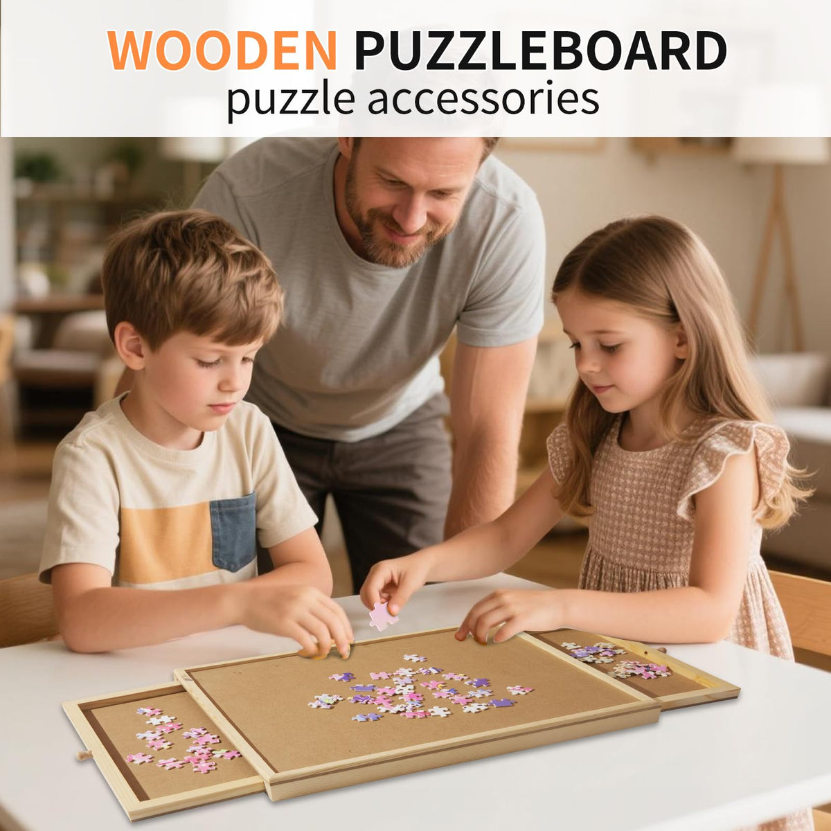 PAZIONMI small puzzle board portable design makes puzzling on the go easy.