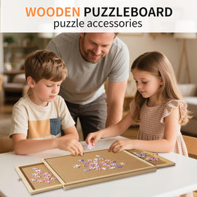 PAZIONMI small puzzle board portable design makes puzzling on the go easy.