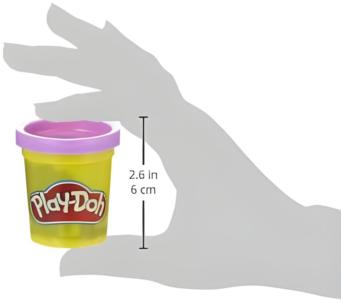 PD Play-Doh Neon cans close-up emphasizes non-toxic safety for young creators.