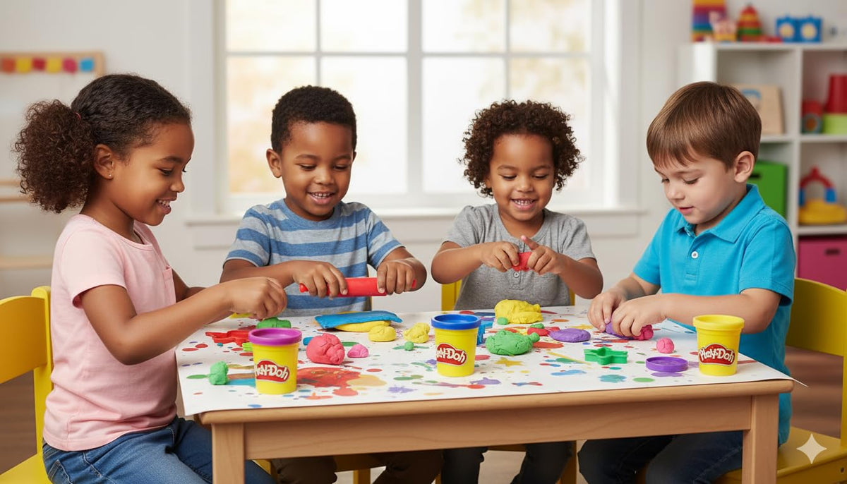 PD Play-Doh Neon classroom activity supports hands-on color exploration.
