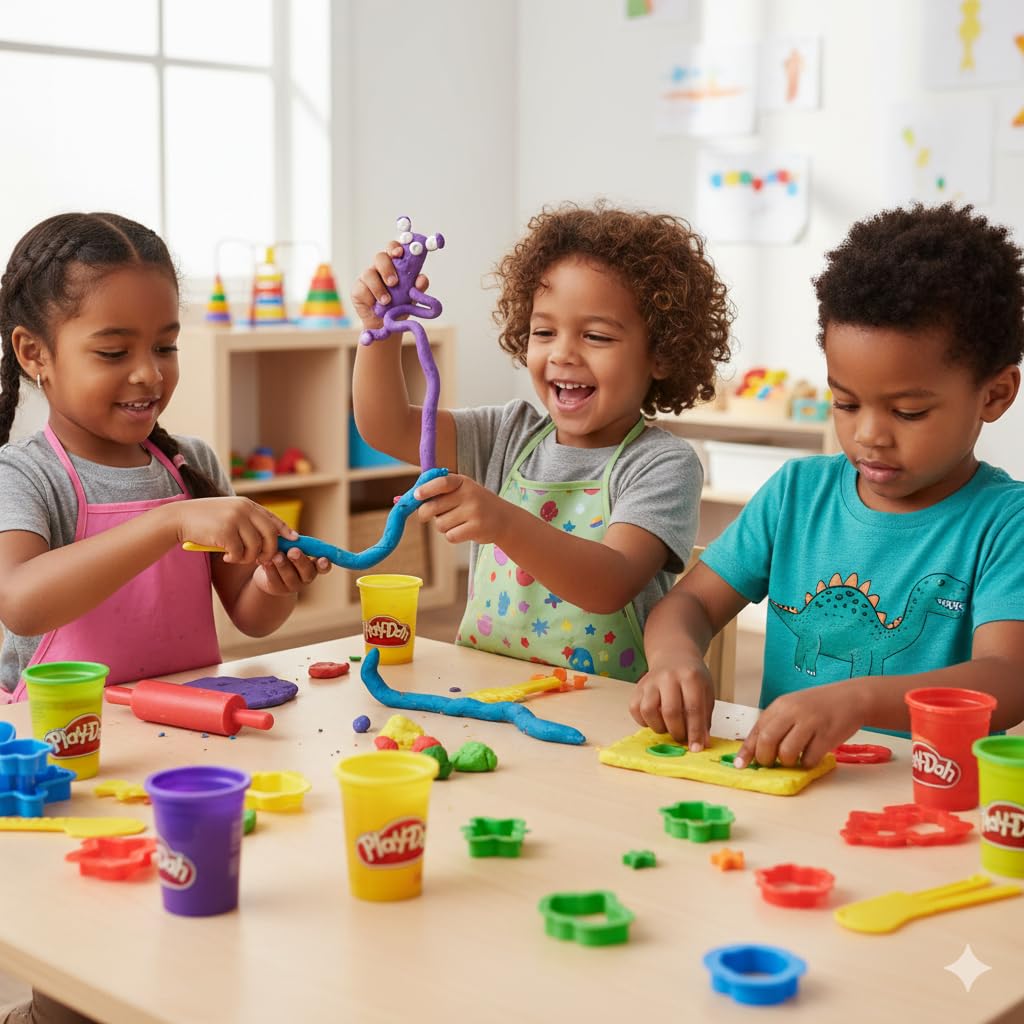 PD Play-Doh Neon pack opening invites kids to start vibrant projects.