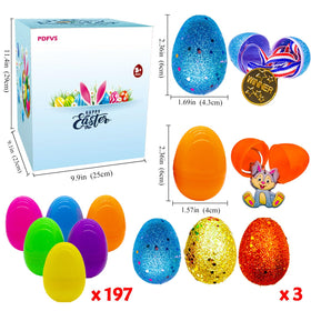 PDFVS Easter eggs easy-open shells for quick egg hunts