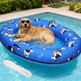 Pdpdoc dog pool float with 61x43 inch size providing buoyant support