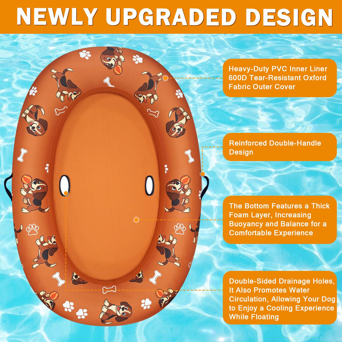Pdpdoc float featuring double-layer seal to reduce leaks and deflation