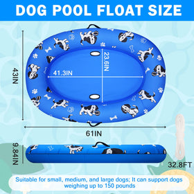 Pdpdoc dog pool float showing sturdy handles and rope for easy control
