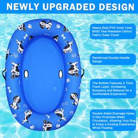 Pdpdoc dog pool float features leak-proof seal for stable water play