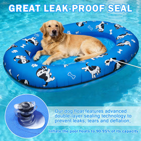 Pdpdoc dog pool float with handles for safe maneuvering and transport