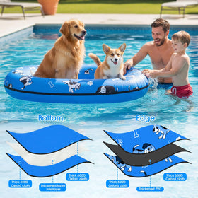 Pdpdoc dog pool float promotes water circulation for cooler sessions