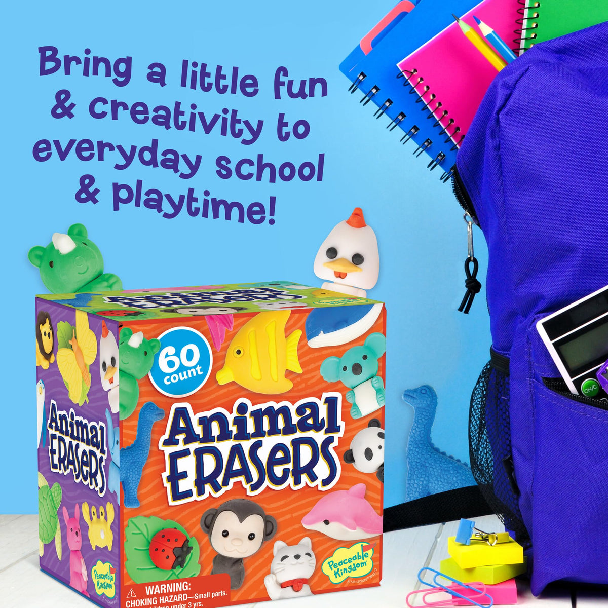 Peaceable Kingdom birthday party erasers colorful keepsakes for guests
