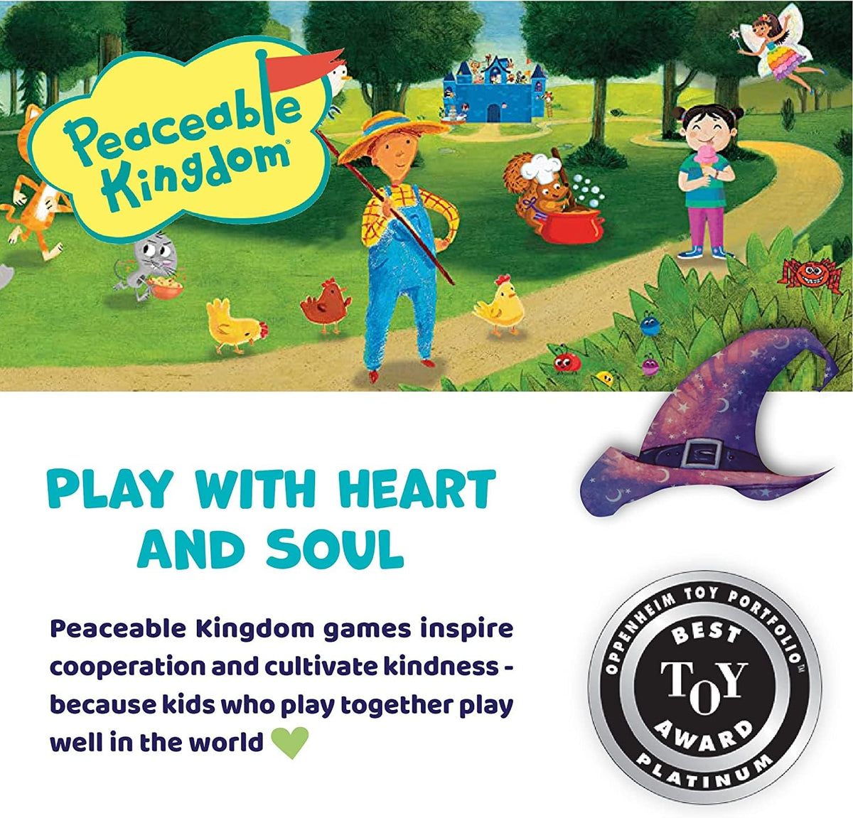Peaceable Kingdom Cauldron Quest complete set laid out for play.