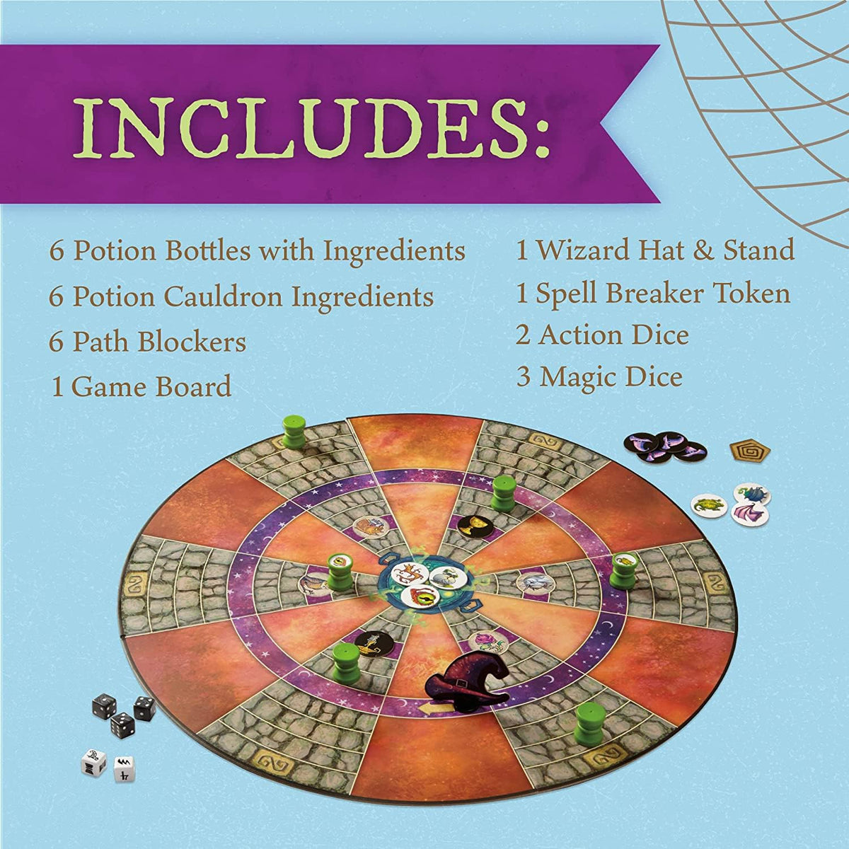 Peaceable Kingdom Cauldron Quest cooperative play fosters teamwork and social skills.