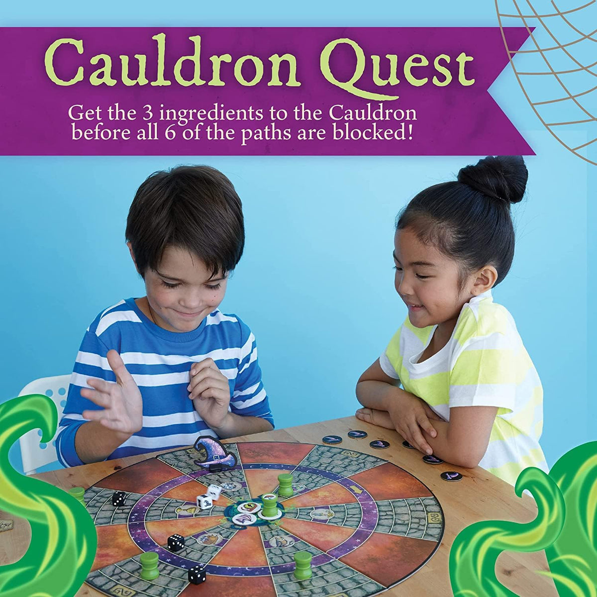 Peaceable Kingdom Cauldron Quest potion bottles add color and magic to the game.