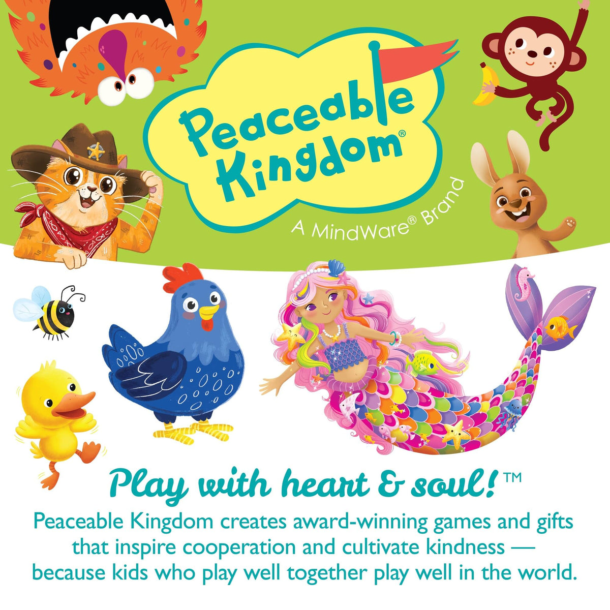 Peaceable Kingdom Duck Duck Dance kids playing together strengthens bonding and language use.