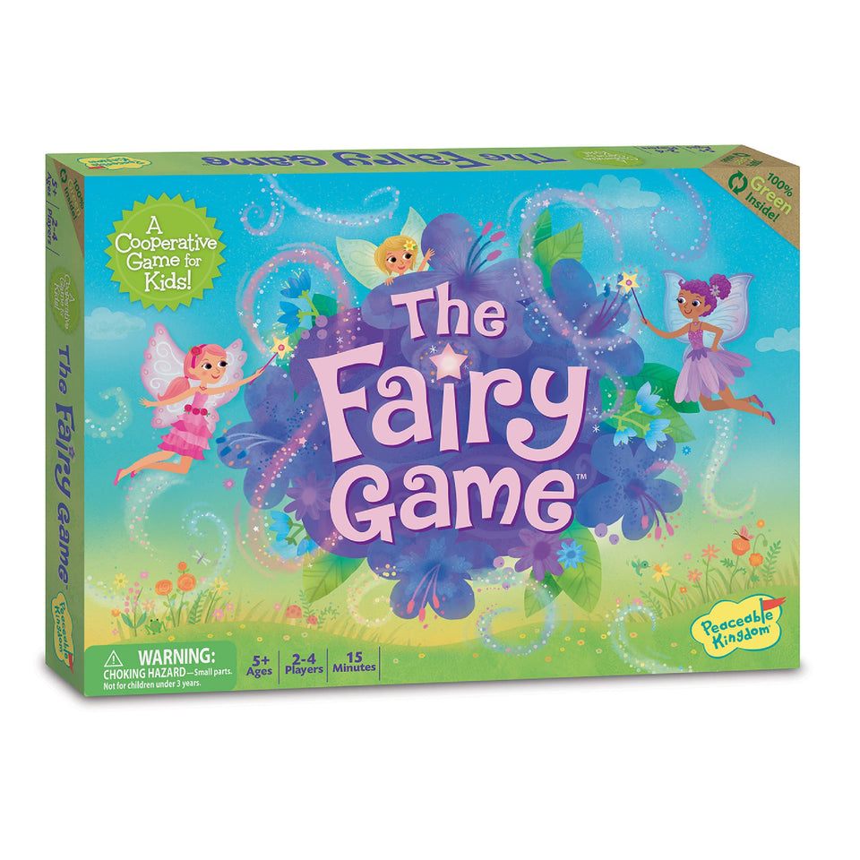 Peaceable Kingdom Fairy Match Game board for cooperative play and magical fairy artwork.