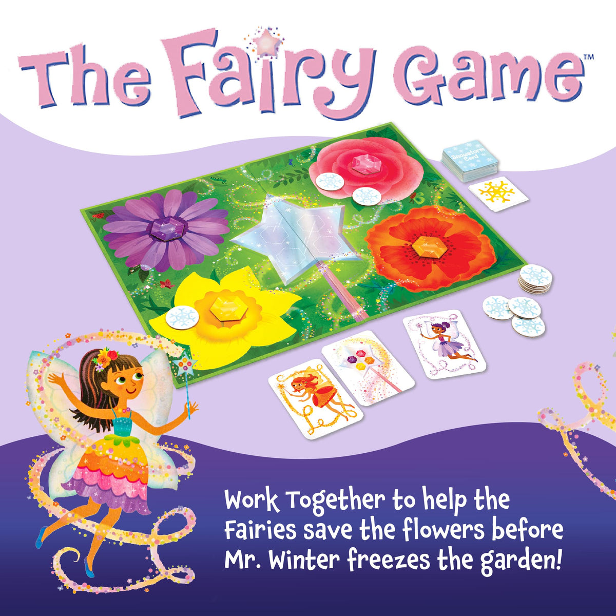 Peaceable Kingdom Fairy Match Game cards encourage memory and turn-taking through visuals.