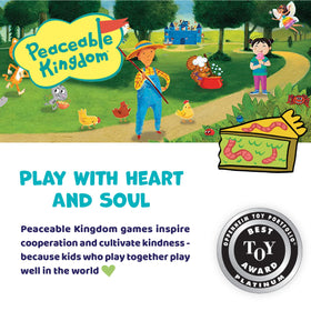 Peaceable Kingdom Feed the Woozle game components emphasize dexterity through play.