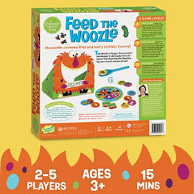 Peaceable Kingdom Feed the Woozle spoon facilitates hands-on feeding challenge play.