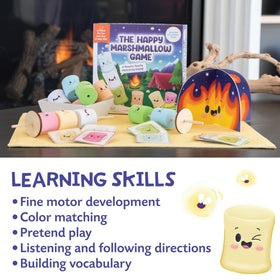 Peaceable Kingdom Happy Marshmallow Toddler Game marshmallow cards set supports early learning