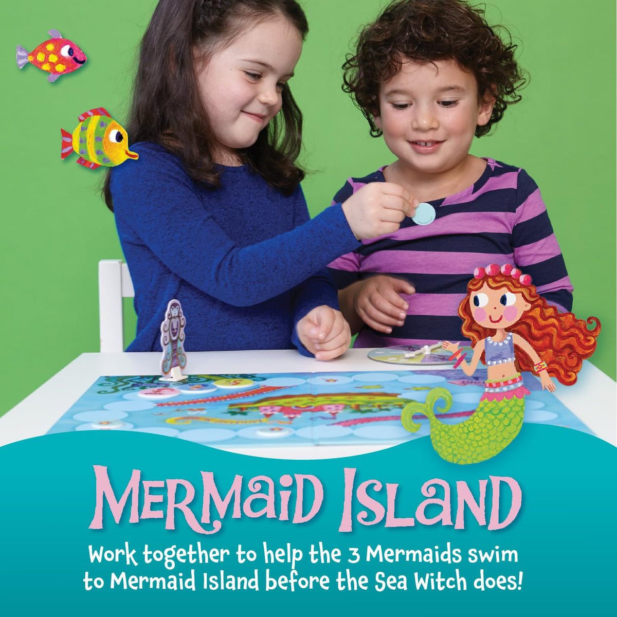 Peaceable Kingdom mermaid tokens ready for family adventure.