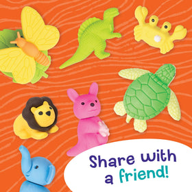 Peaceable Kingdom mini animal erasers variety for kids' trading fun