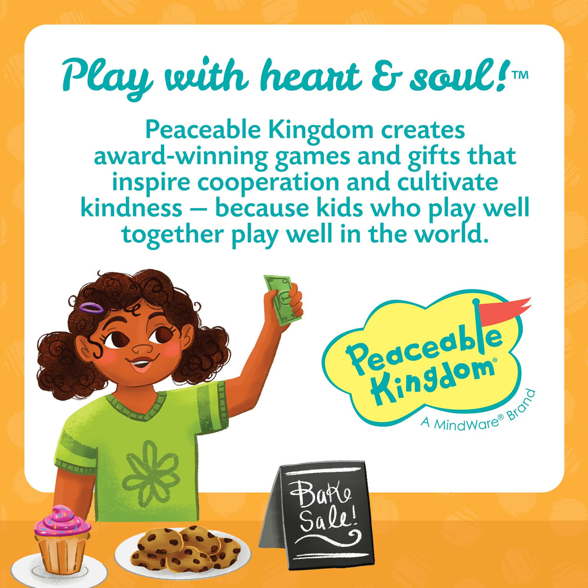 Peaceable Kingdom Money Bunch dollar bills and quarters for tactile money handling during play.