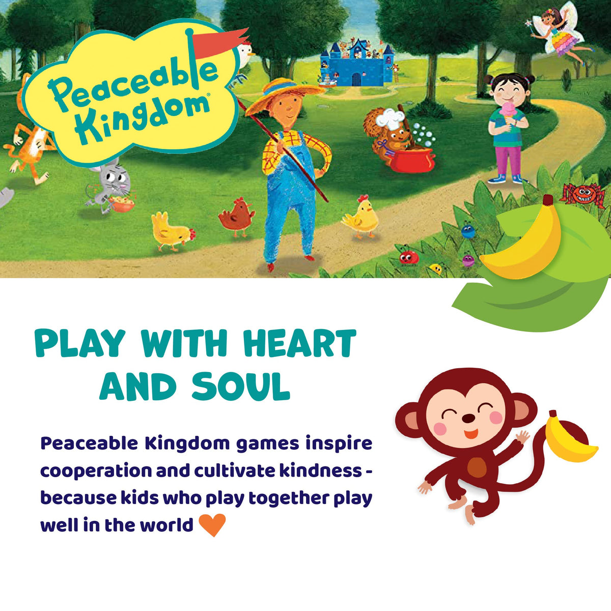 Peaceable Kingdom Monkey Around suitable for ages 2 plus supports early development.