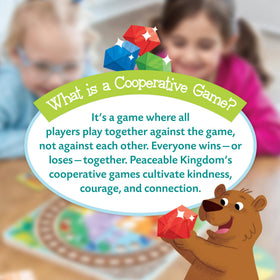 Peaceable Kingdom Round the Mountain rock tokens simulate hazards during cooperative run.