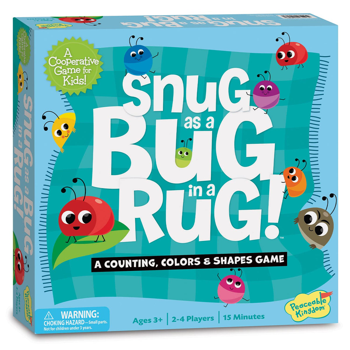 Peaceable Kingdom Snug as a Bug in a Rug box opening invites curious preschoolers to explore.