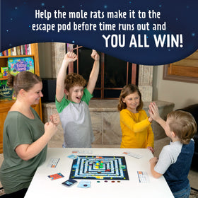 Peaceable Kingdom Space Escape Mole Rat movers facilitating collaborative play.