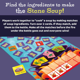 Peaceable Kingdom Stone Soup fire-out cards encourage turn-taking and focus