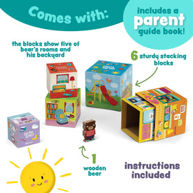 Peaceable Kingdom Where's Bear wooden bear figurine enhances interactive hide and seek