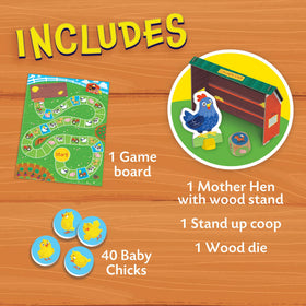 Peaceable Kingdom Count Your Chickens wooden chicks tokens for gathering with friends.