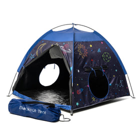 Peaceful Playtime blackout tent creates a calm dark space for kids to unwind.